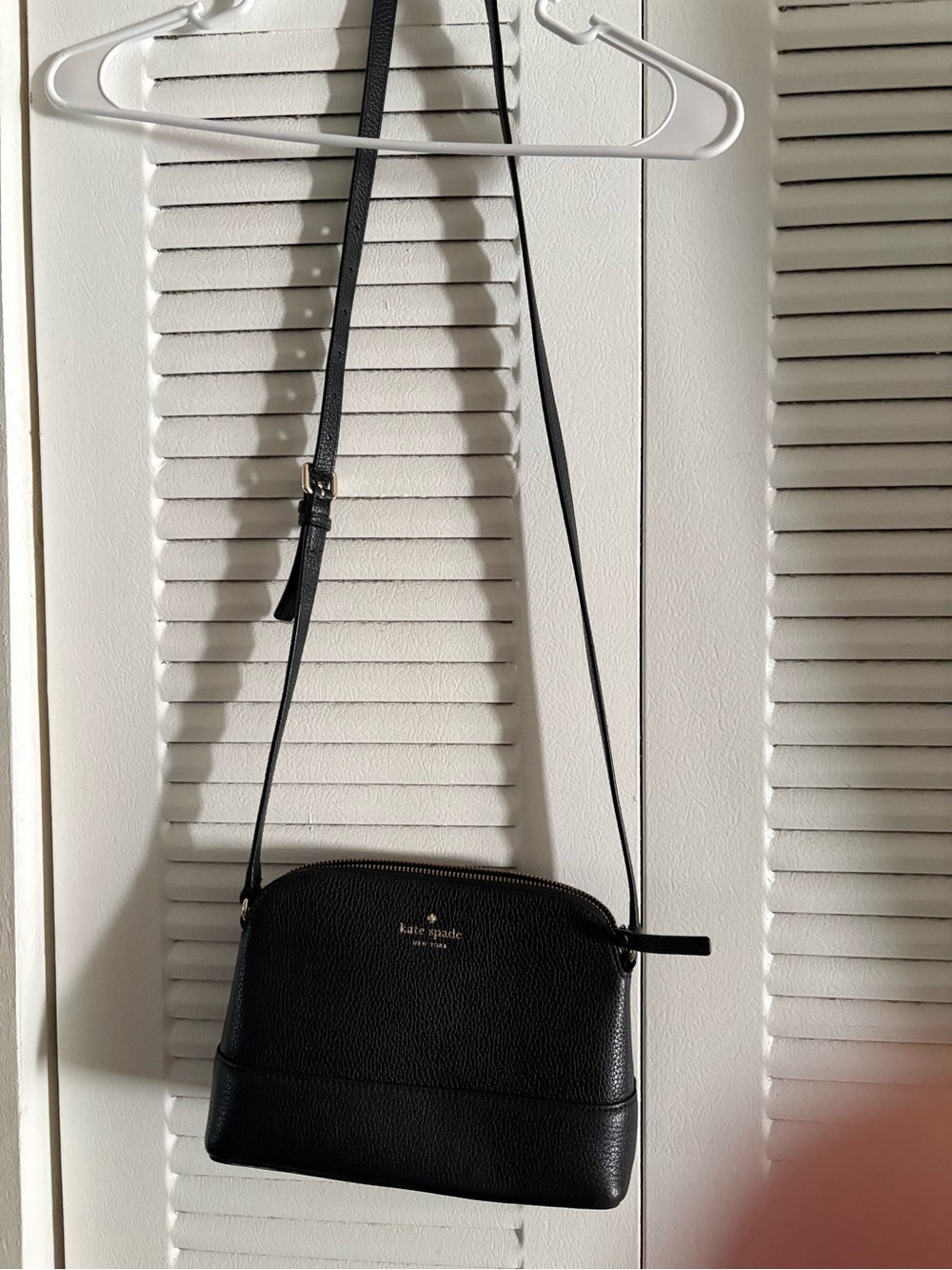 kate spade Black Pebbled Leather Crossbody Bag